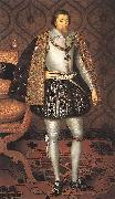 SOMER, Paulus van King James I of England r oil